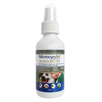 Спрей Microcyn Wound & Skin Care Spray для обробки ран у тварин, 120 г