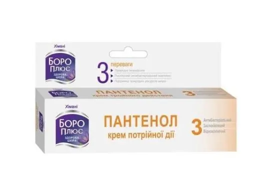 Крем Боро плюс Пантенол потрійної дії, 35 мл