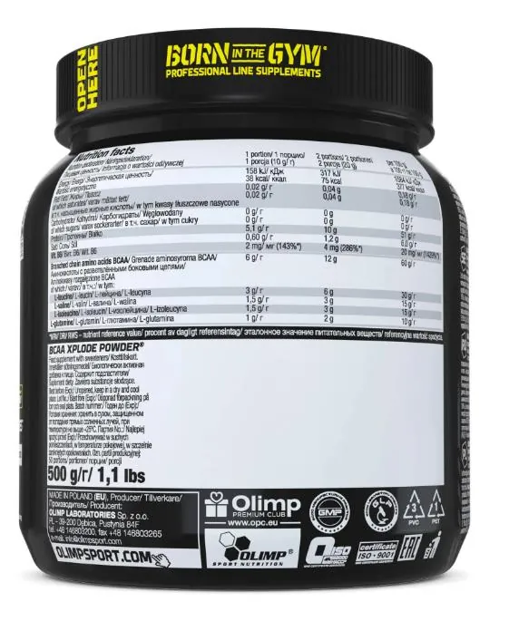 Амінокислота Olimp BCAA Xplode з глютаміном, ананас, 500 г