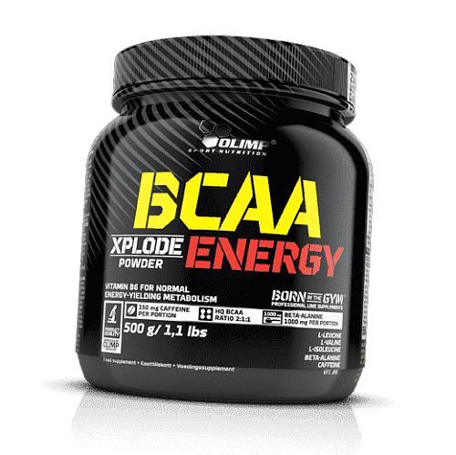 Амінокислота Olimp BCAA Xplode Energy з кофеїном, фруктовий пунш, 500 г