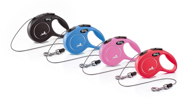 Поводок-рулетка Flexi New Classic CAT трос 3m/8кг розовый 23433