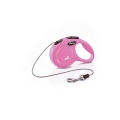 Поводок-рулетка Flexi New Classic CAT трос 3m/8кг розовый 23433