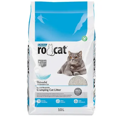 Наповнювач для котячого туалету RoCat Cat Litter Unscented бентонітовий без аромату, 8,5 кг (10 л)