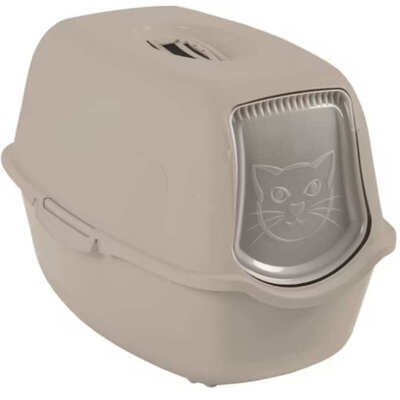 Туалет закрытый Rotho MyPet Cat Toilet Bailey ECO для кошек с фильтром, цвет капучино
