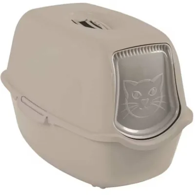 Туалет закритий Rotho MyPet Cat Toilet Bailey ECO для котів з фільтром, колір капучино