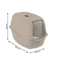 Туалет закритий Rotho MyPet Cat Toilet Bailey ECO для котів з фільтром, колір капучино