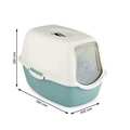 Туалет закрытый Rotho MyPet Cat Toilet Bailey ECO для кошек с фильтром, цвет песочный/зеленый