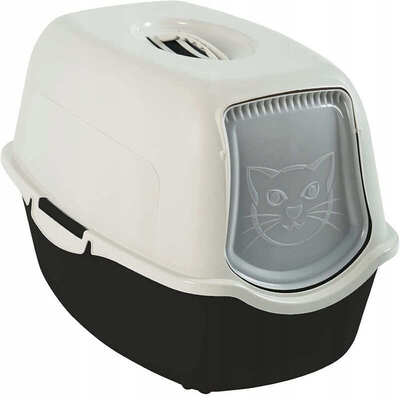 Туалет закрытый Rotho MyPet Cat Toilet Bailey ECO для кошек с фильтром, цвет песочный/черный