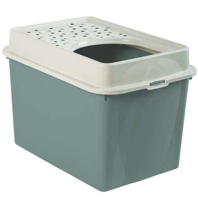 Туалет закрытый Rotho MyPet Cat Toilet Berty ECO для кошек с верхним входом, цвет зеленый
