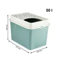 Туалет закритий Rotho MyPet Cat Toilet Berty ECO для котів з верхнім входом, колір зелений