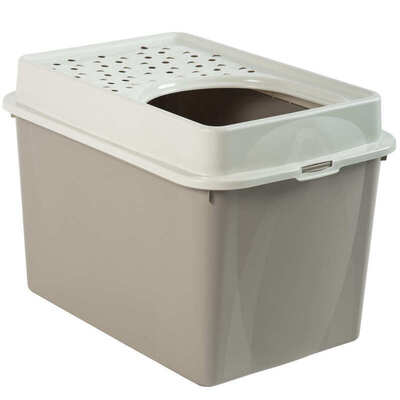 Туалет закрытый Rotho MyPet Cat Toilet Berty ECO для кошек с верхним входом, цвет капучино