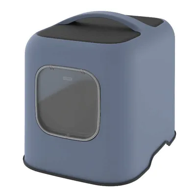 Туалет закритий Rotho MyPet Cat Toilet Biala ECO для котів з фільтром та совком у комплекті, колір синій