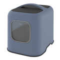 Туалет закрытый Rotho MyPet Cat Toilet Biala ECO для кошек с фильтром и совком в комплекте, цвет синий