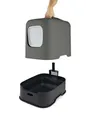Туалет закритий Rotho MyPet Cat Toilet Biala ECO для котів з фільтром та совком у комплекті, колір антрацит