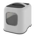Туалет закрытый Rotho MyPet Cat Toilet Biala ECO для кошек с фильтром и совком в комплекте, цвет белый