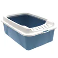 Туалет Rotho MyPet Cat Toilet Bonnie ECO відкритий для котів з рамкою, колір блакитний