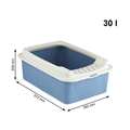 Туалет Rotho MyPet Cat Toilet Bonnie ECO открытый для кошек с рамкой, цвет голубой