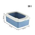 Туалет Rotho MyPet Cat Toilet Bonnie ECO відкритий для котів з рамкою, колір блакитний