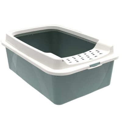 Туалет Rotho MyPet Cat Toilet Bonnie ECO открытый для кошек с рамкой, цвет зеленый