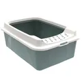 Туалет Rotho MyPet Cat Toilet Bonnie ECO відкритий для котів з рамкою, колір зелений