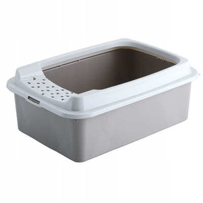 Туалет Rotho MyPet Cat Toilet Bonnie ECO открытый для кошек с рамкой, цвет капучино