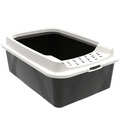 Туалет Rotho MyPet Cat Toilet Bonnie ECO відкритий для котів з рамкою, колір чорний