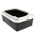 Туалет Rotho MyPet Cat Toilet Bonnie ECO відкритий для котів з рамкою, колір чорний
