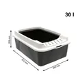 Туалет Rotho MyPet Cat Toilet Bonnie ECO відкритий для котів з рамкою, колір чорний