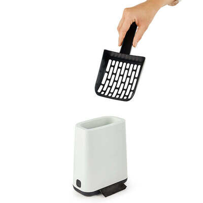 Совок Rotho MyPet на подставке для кошачьего туалета Toilet Biala ECO, цвет белый