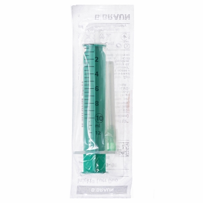 Шприц 10 мл B.Braun Injekt Luer Duo двухкомпонентный с иглой 21G (0,8 мм x 40 мм), 1 штука