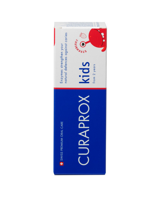 Зубная паста Curaprox Kids детская с фтором, с 2 лет, клубника, 60 мл