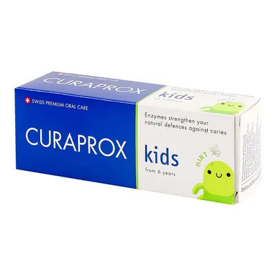 Зубна паста Curaprox Kids дитяча з фтором М'ята 6+, 60 мл
