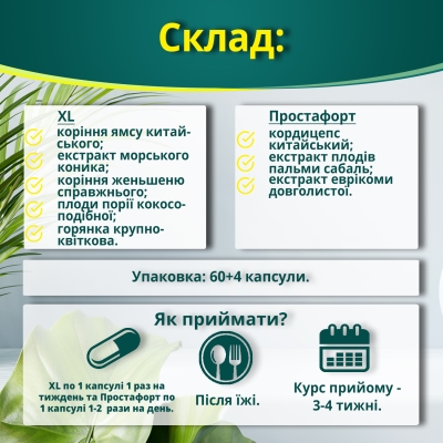XL-супер формула капсулы по 300 мг №4+60