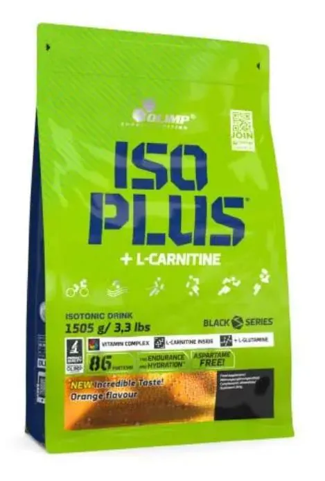 Ізотонік Olimp Iso Plus + L-Carnitine, апельсин, 1505 г