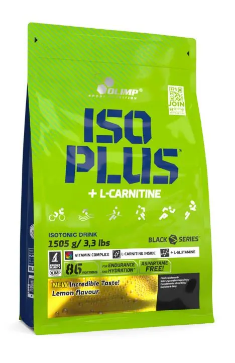 Ізотонік Olimp Iso Plus + L-Carnitine лимон, 1505 г