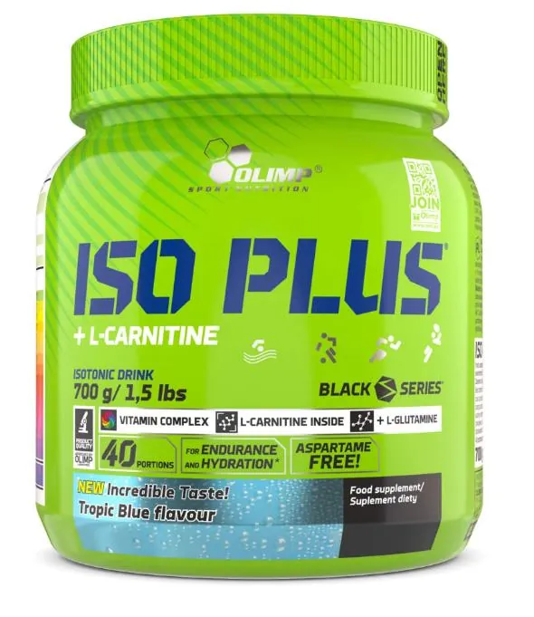 Ізотонік Olimp Iso Plus + L-Carnitine, тропічний, 700 г