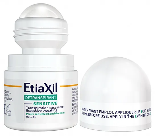 Дезодорант-антиперспірант кульковий Etiaxil Sensitive від підвищеного потовиділення для чутливої шкіри, 15 мл