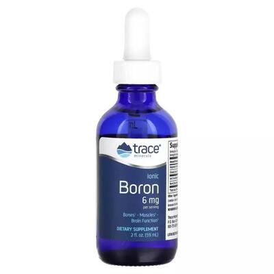 Бор Іонний Trace Minerals Ionic Boron 6 мг у краплях, 59 мл