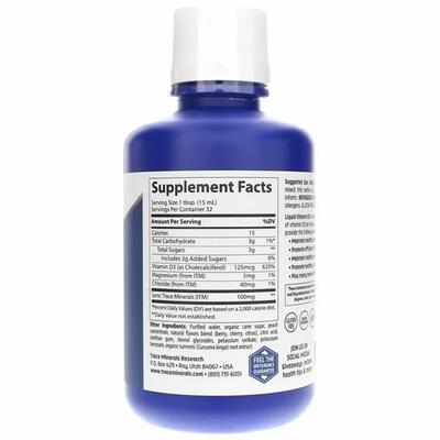 Витамин D3 Trace Minerals Liquid Vitamin D3 125 мкг со вкусом тропической вишни в каплях, 473 мл
