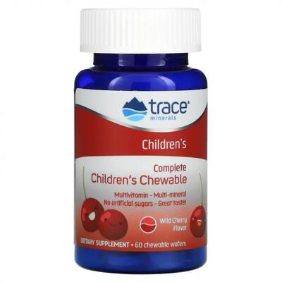 Витаминно-минеральный комплекс для детей Trace Minerals Complete Multi Children's Chewable со вкусом вишни, 60 жевательных таблеток
