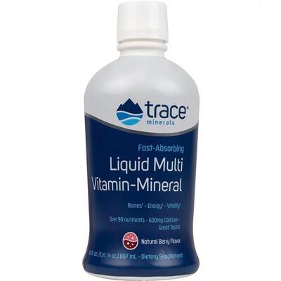 Вітамінно-мінеральний комплекс Trace Minerals Liquid Multi Vitamin-Mineral зі смаком ягід, 887 мл