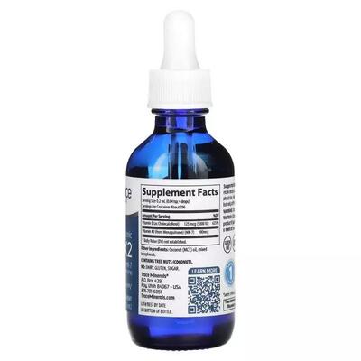 Витамины D3 и K2 ионизированные Trace Minerals Ionic D3+K2 в каплях, 59 мл