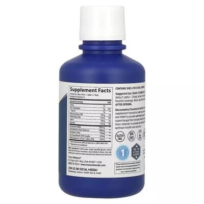 Глюкозамин, хондроитин и МСМ Trace Minerals Liquid Glucosamine Chondroitin MSM со вкусом голубики раствор, 473 мл