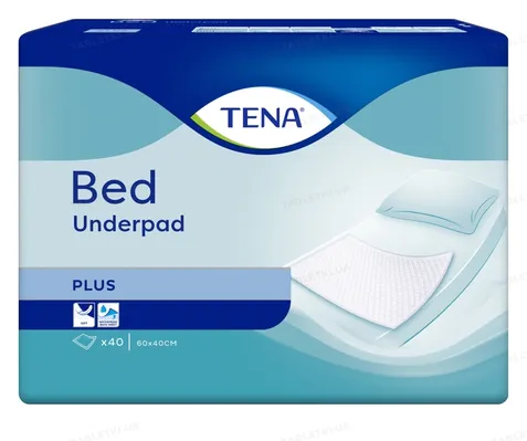 Пелюшки Tena Bed Underpad Plus одноразові поглинаючі 60 x 40 см, 40 шт