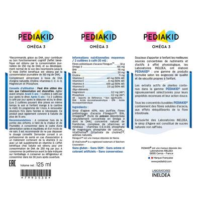 Педиакид PEDIAKID Omega 3 сироп для здорового умственного развития: Омега 3, 125 мл
