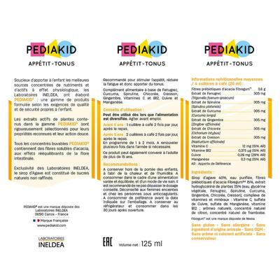 Педиакид PEDIAKID Appetit tonus сироп для восстановления аппетита и физического тонуса, 125 мл