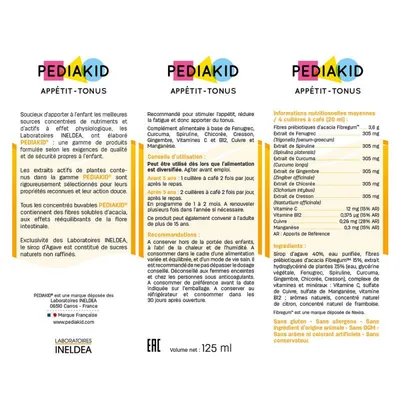 Педіакід PEDIAKID Appetit tonus сироп для відновлення апетиту і фізичного тонусу, 125 мл