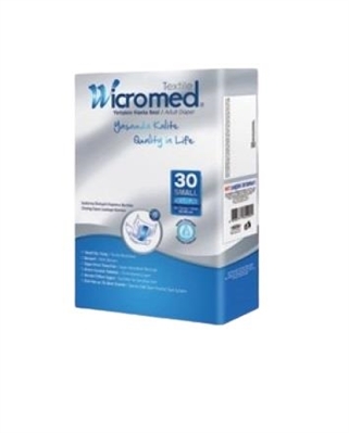 Подгузники для взрослых Wicromed Textile Small (50-85 см), 30 штук