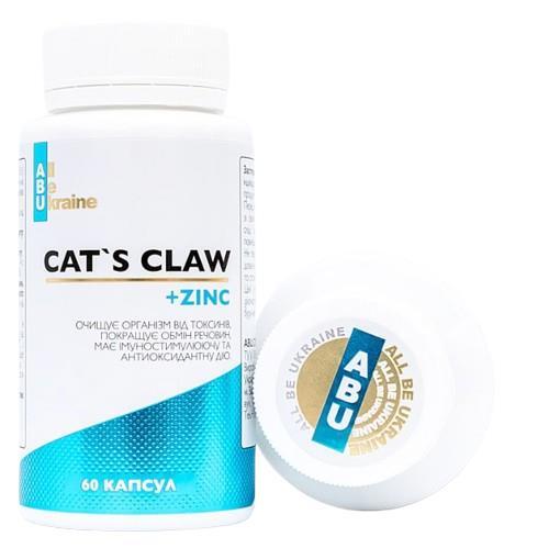 Комплекс для поддержки иммунной системы ABU Cat's claw + Zinc капсулы №60