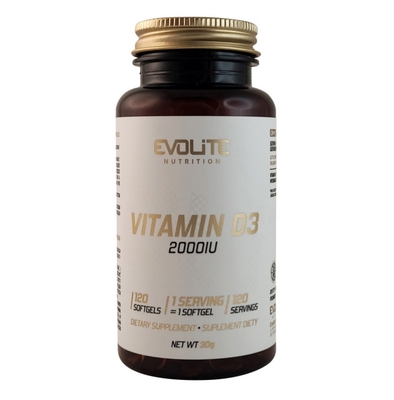 Витамин Д3 Evolite Nutrition 2000 МЕ Vitamin D3, 120 мягких капсул